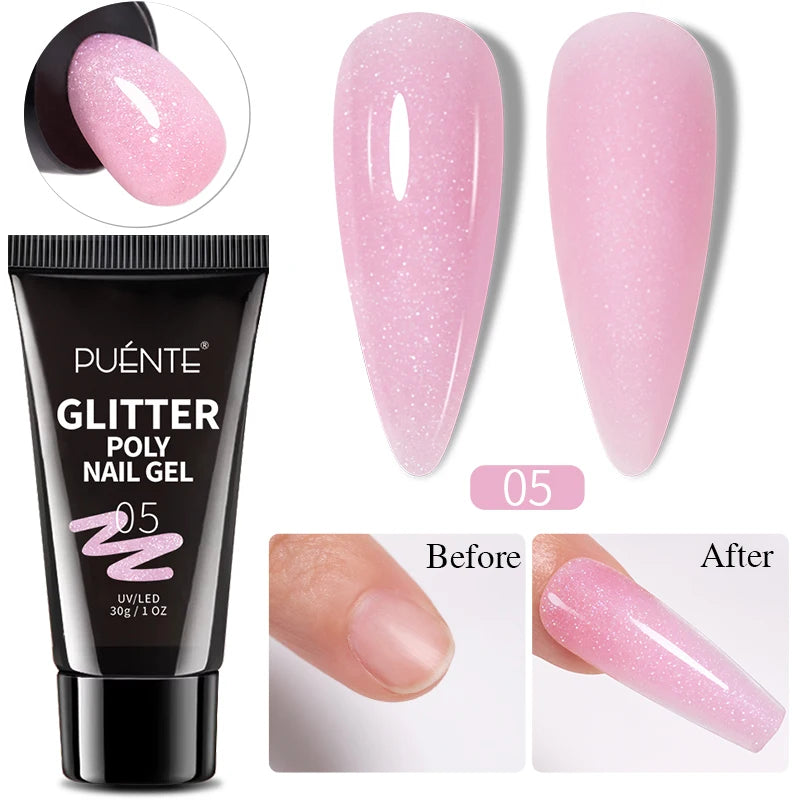15ML Milky White Jelly Nude Pink Fiber Base Gel For Nails Repair Strengthen Extension Construction Soak Off UV Nail Art Varnish