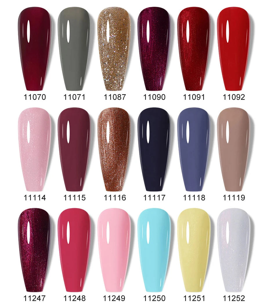 Clou Beaute 15ml HEMA TPO FREE Color Gel Nail Polish Nude Pink Red Green Collection Nail Gel Polish Glitter Soak Off UV LED Gel