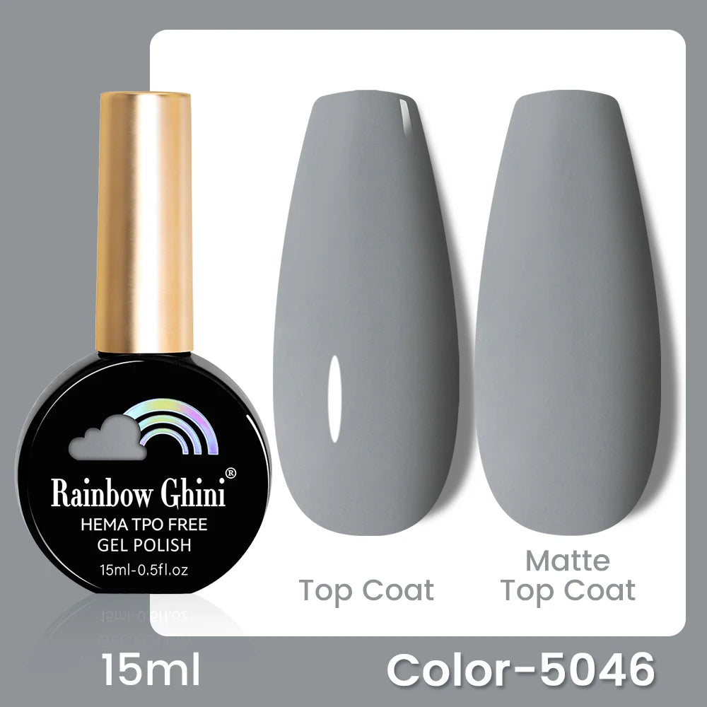 RG 15ML 146Colors HEMA&TPO Free Long Lasting Nail Polish Colorful UV Nail Gel Top Base Coat Supplies For Professional Manicure