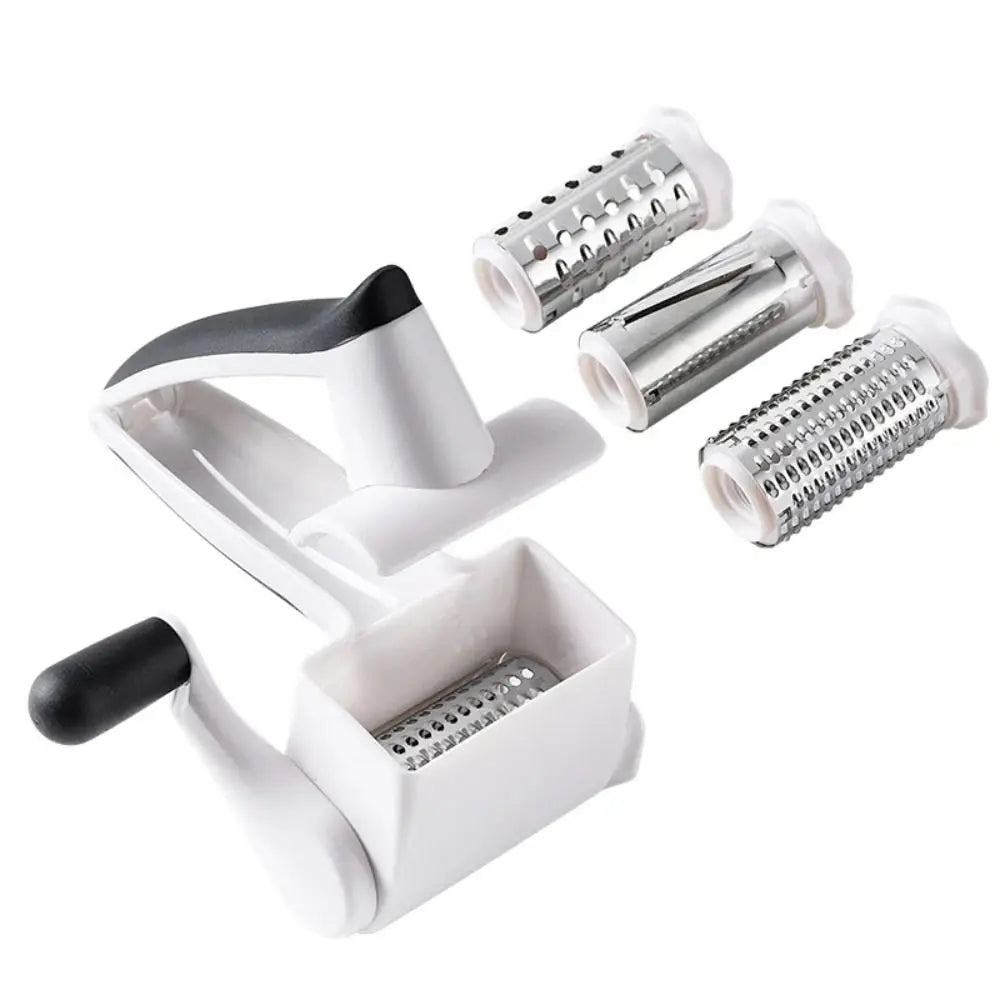 3-in-1 Hand-Cranked Cheese Grater Rotary Multi-functional Parmesan Cheese Shredder Hand Crank Detachable Chocolate Grater Butter