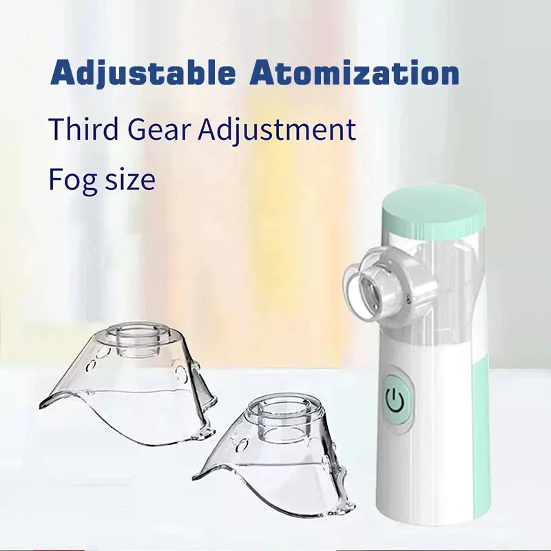 Atomizer Health Care Products Fingertip Pulse Blood Oxygen Portable Nebulizer Mesh Nebulizer Handheld Medical Asthma Inhaler