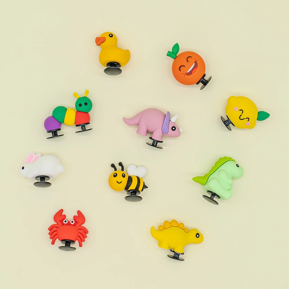 1/5pcs 3D Shoe Charms Cute Dinosaur Duck Bunny Shoe Decoration Buckle Kawaii Frogs Bees Garden Sandal Accessories Kids Gift
