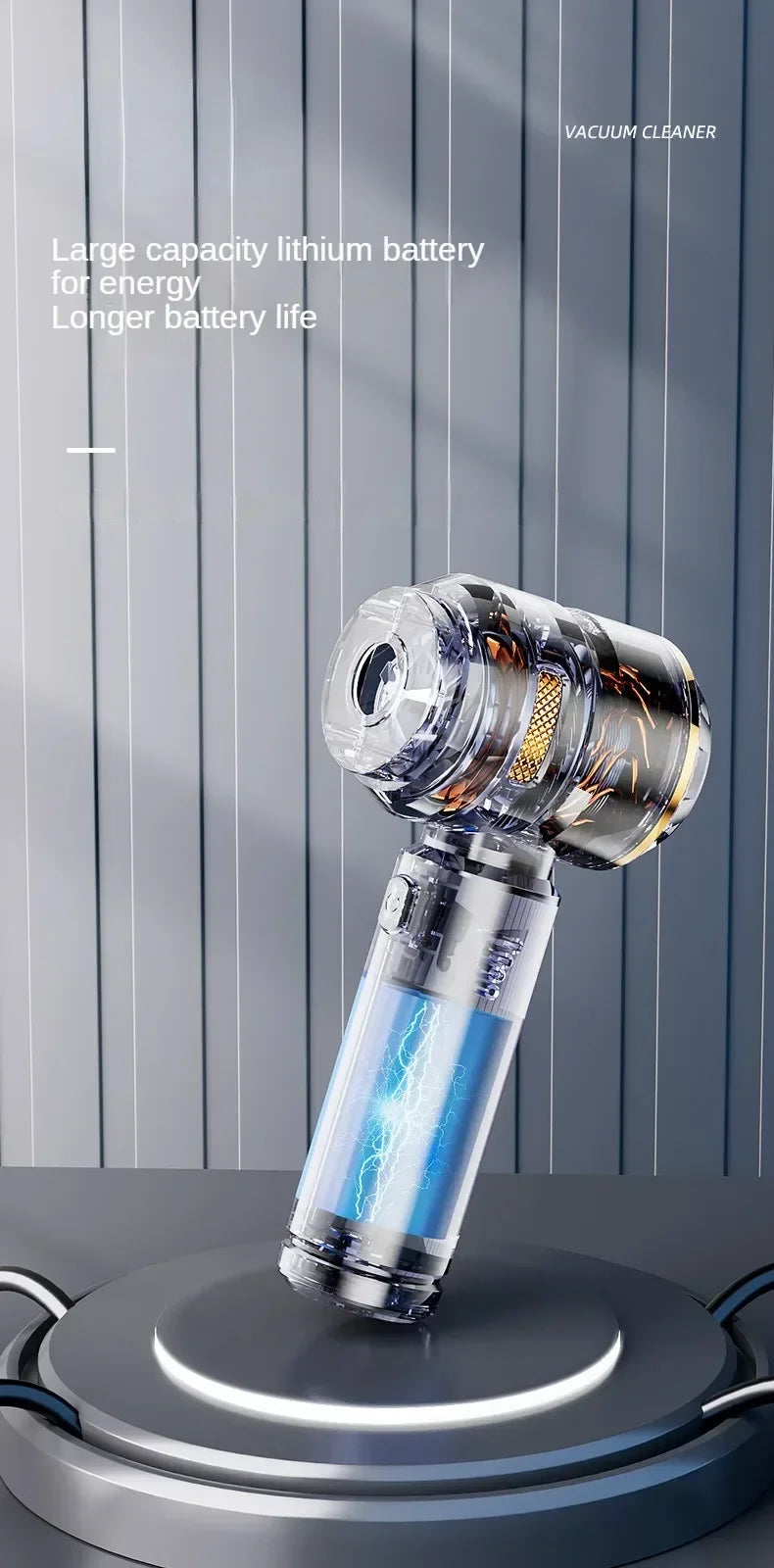 Mini Car Vacuum Cleaner Strong Scution Cordless 998000PA Powerful Wireless Car Cleaner HandHeld Portable Vacuum Cleaner for Car