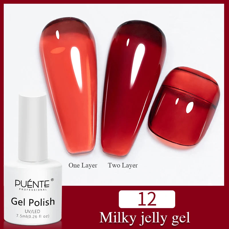 PUENTE 7.5ML Smooth Ceramics Cat Magnetic Gel Nail Polish White Moonlight Shades Cat Eye Soak Off UV Nail Art Varnish Manicure