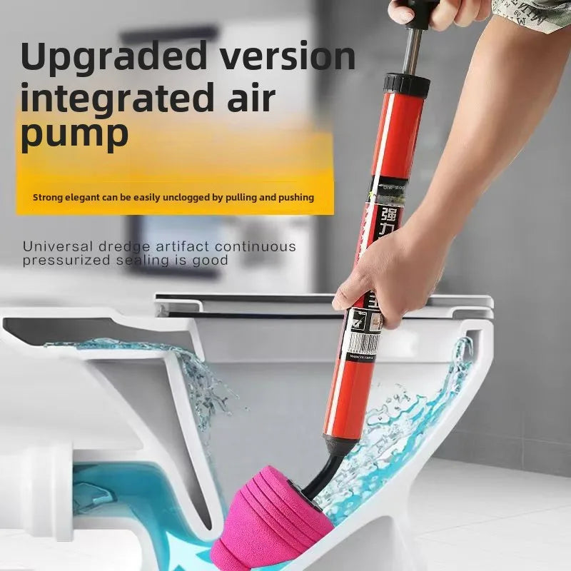 New High Pressure Toilet Unblock One Shot Toilet Pipe Plunger Silicone Quickly Unblock Household Toilet Sewer Dredging Plunger