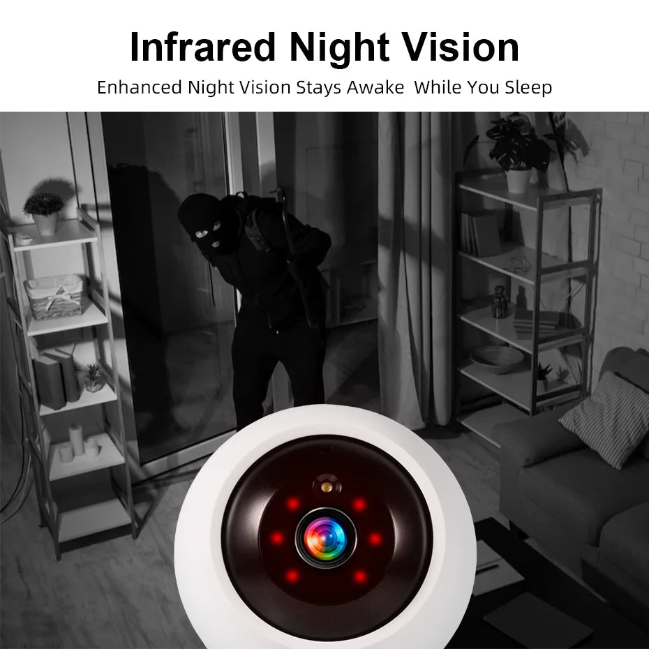 Fuers 4K 8MP IP Camera Indoor WiFi Wireless Surveillance works with Tuya Smart Home APP Auto Tracking CCTV Security Baby Monitor