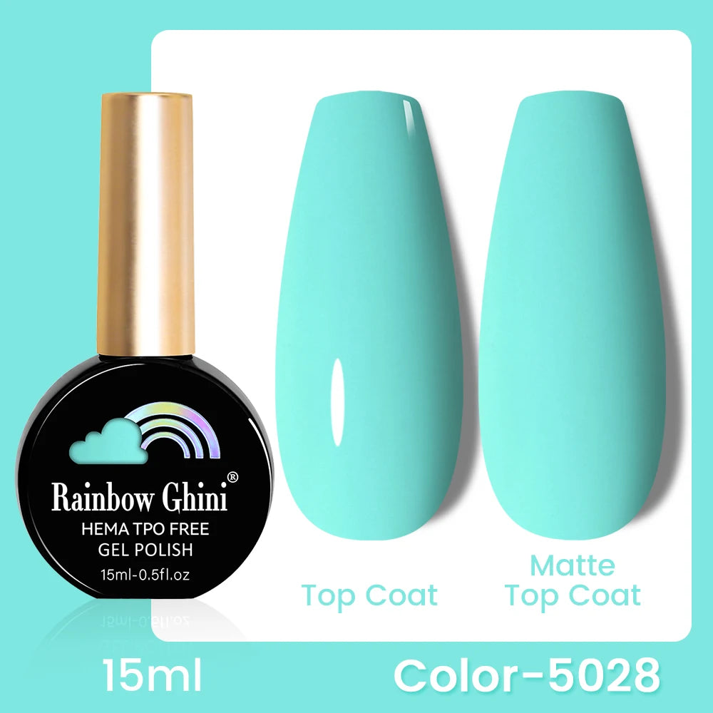 RG 15ML 146Colors HEMA&TPO Free Long Lasting Nail Polish Colorful UV Nail Gel Top Base Coat Supplies For Professional Manicure