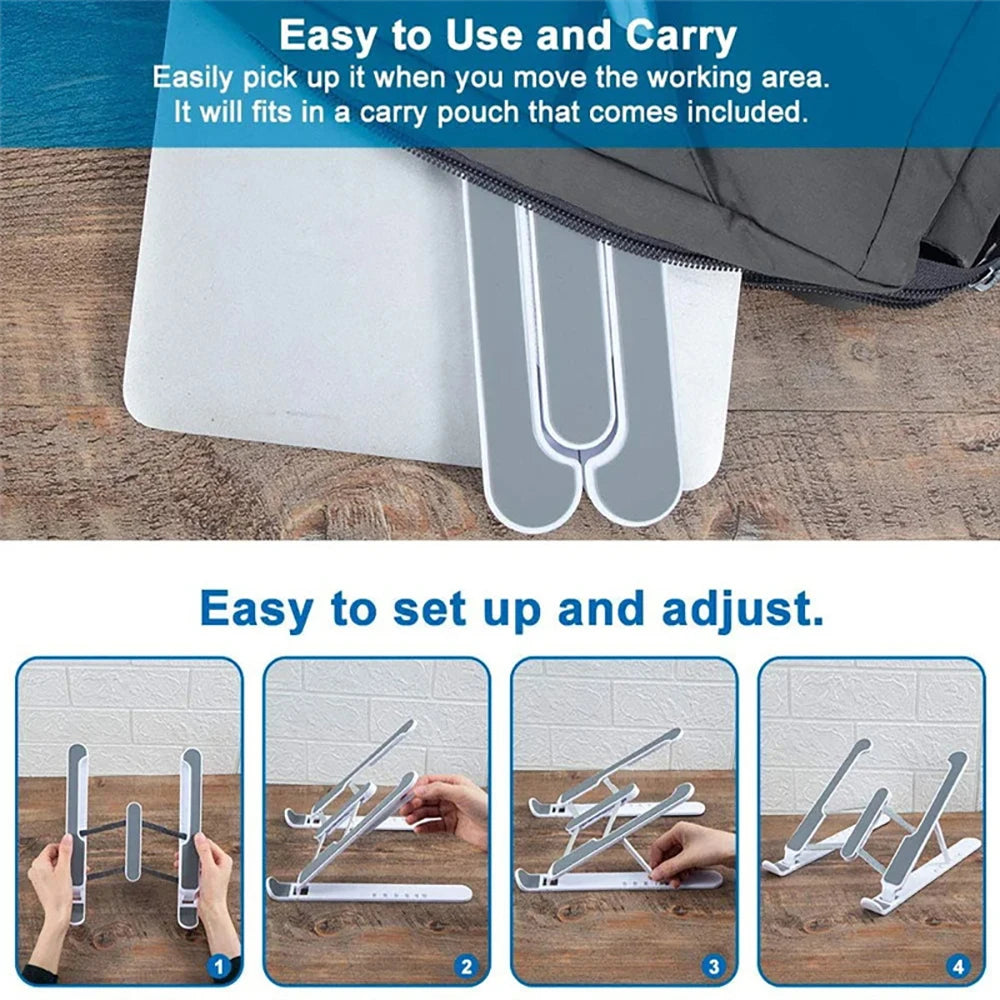 Foldable Laptop Stand Adjustable Portable Notebook Bracket Support Base Aluminum Alloy Holder For Macbook Laptop PC Accessories