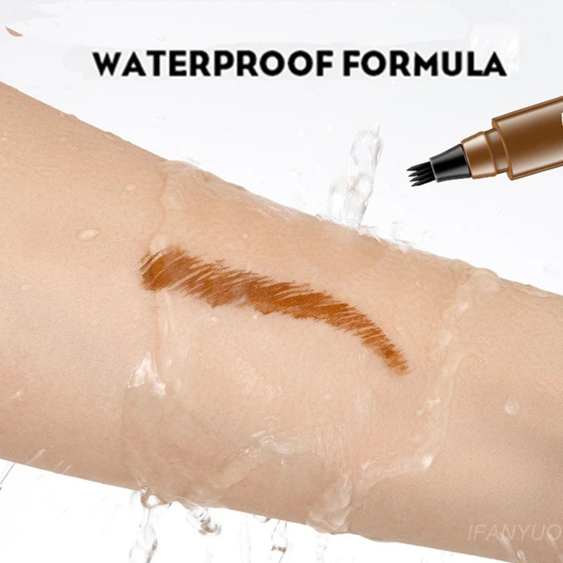 4 Point Eyebrow Pencil 5 Colors Waterproof Liquid Eyebrows Pen Lasting Red Brown Brow Pencil High Quality Eyebrow Makeup Pencil