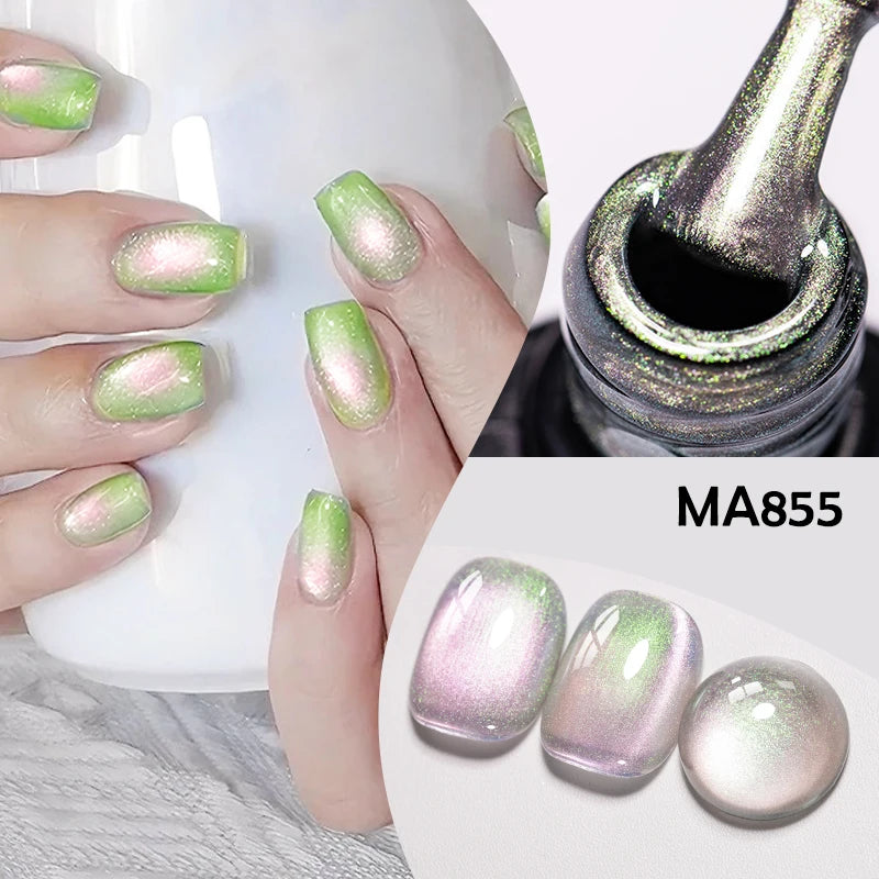Auroras Glitter Cat Magnetic Gel Nail Polish Shimmer Glass Bead Effect Magnetic Gel Soak Off UV LED Painting Vanrish Manicure
