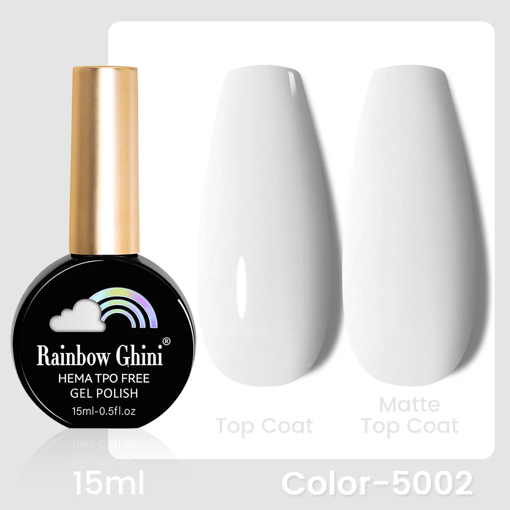 RG 15ML 146Colors HEMA&TPO Free Long Lasting Nail Polish Colorful UV Nail Gel Top Base Coat Supplies For Professional Manicure