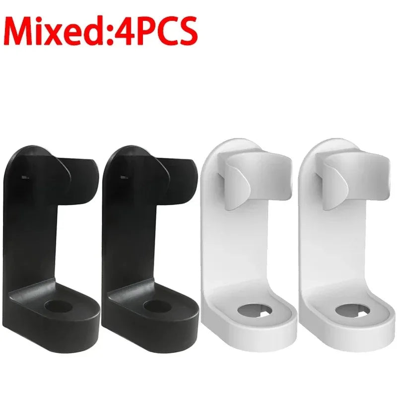 Wall-mounted electric toothbrush holder, plastic tooth hook, razor holder, storage space shelf, bathroom home accessories