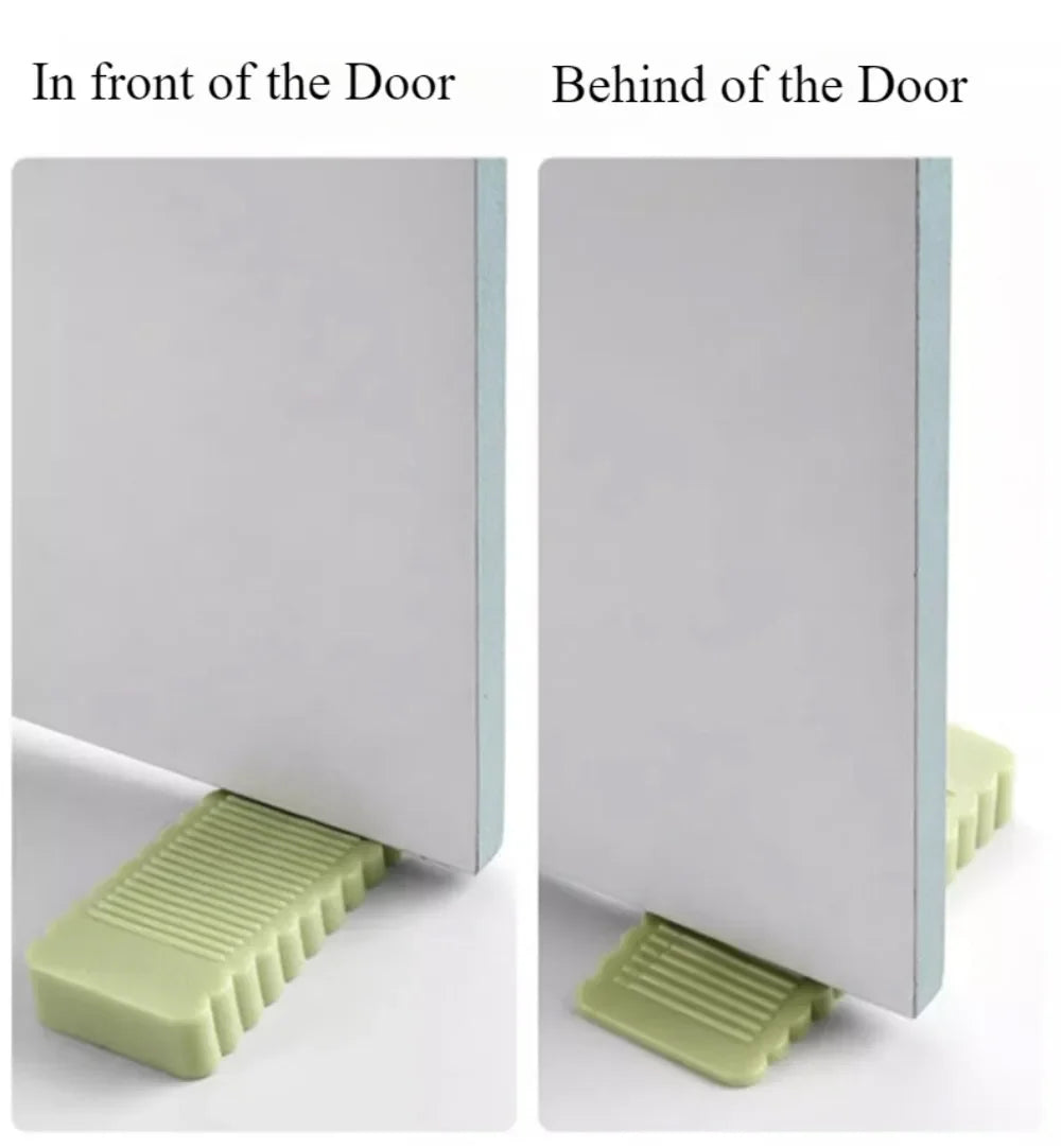 Front Door Stopper: Anti-collision, Movable Rubber Doorstop for Household Use.  Wedge-shaped Hardware for Home Applications