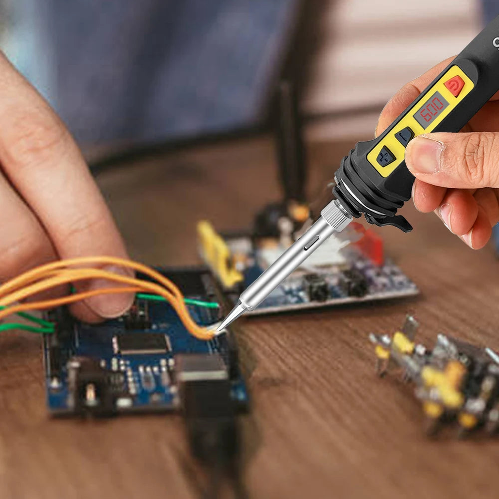100W/120W Digital Soldering Iron Kit Repair Soldering Tool Set Electric Soldering Iron Dual Calibration Temperature 200-600C