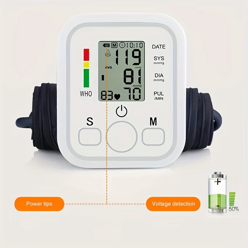 New Blood Pressure Monitor Upper Arm Automatic Tonometer Digital Blood Pressure Meter BP Medical Sphygmomanometer Pulse