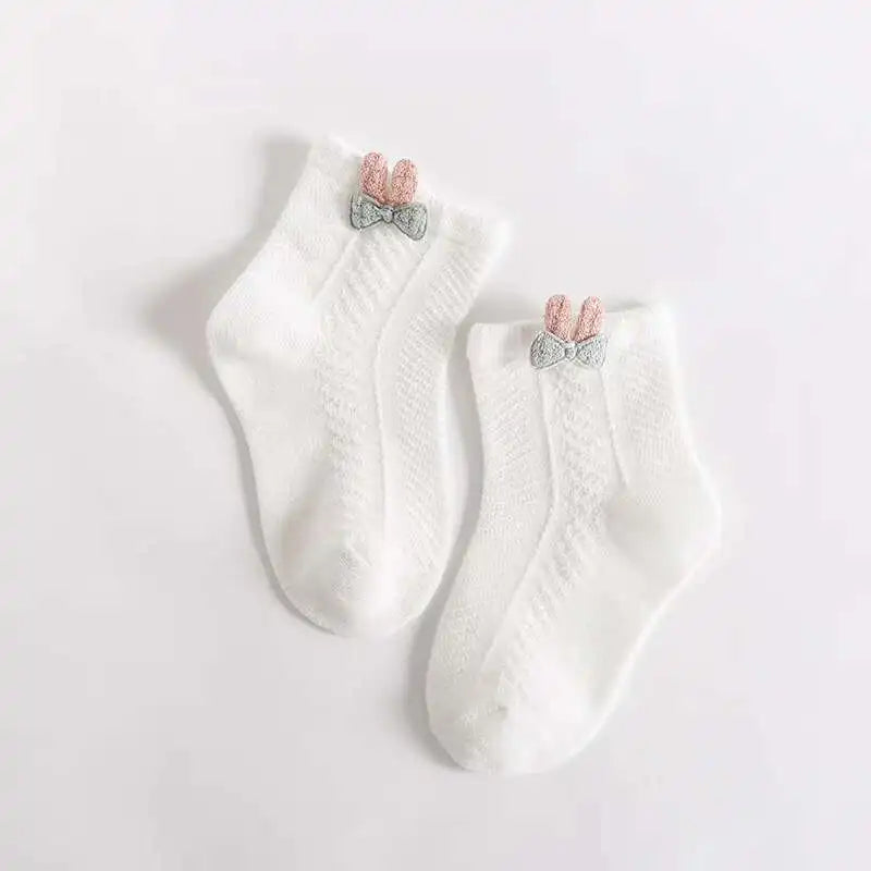 1 Pair Baby Socks Boys Girls Rabbit Ear Mouse Soft Summer Ultrathin Mesh Children Newborn Kids Infant Toddler Elastic