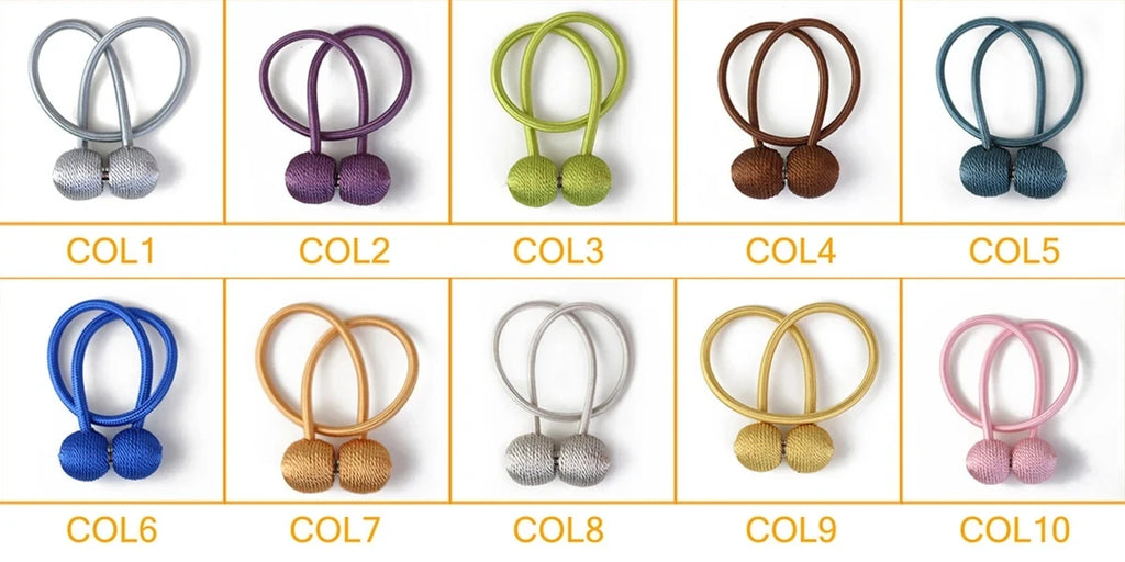 BELAVENIR Magnetic Curtain Tieback High Quality Clip Curtains Buckle Holder Decorative Home Polyester Curtains Accessories