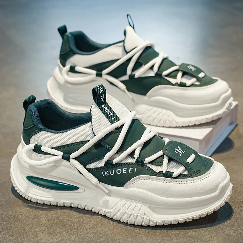 Sneakers For Men British Style Athletic Sneakers Male Sport Walking Sneaker Men Street Style Platform Shoes Male 2024