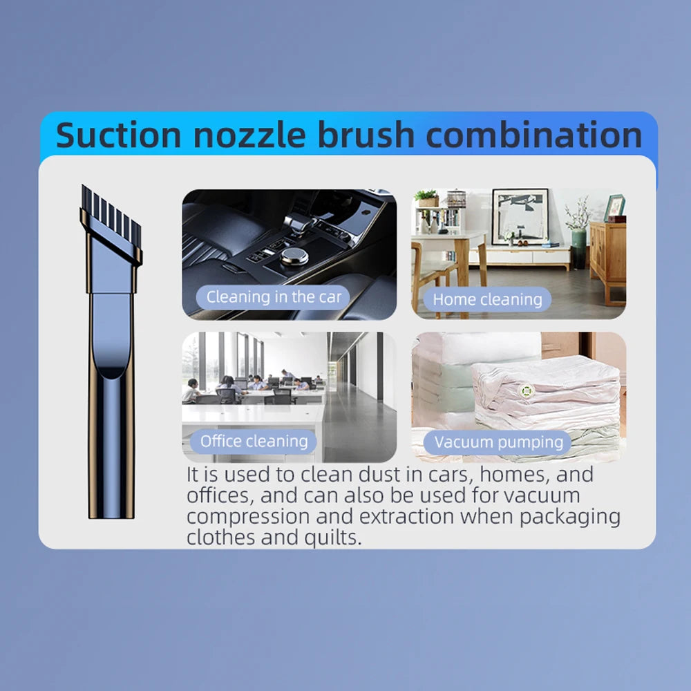 290000Pa Car Vacuum Cleaner Wireless Vacuum Cleaner Handheld Vacuum Pump Cordless Robot for Car Home Appliance Strong Suction