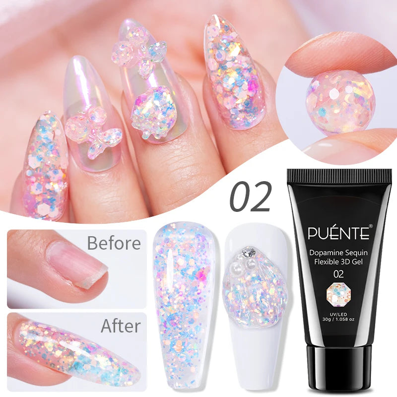 15ML Blooming Marble Gradient Gel Nail Polish Spreading Effect Watercolor Floral Print Nail Art Soak Off UV/LED Nail Varnish