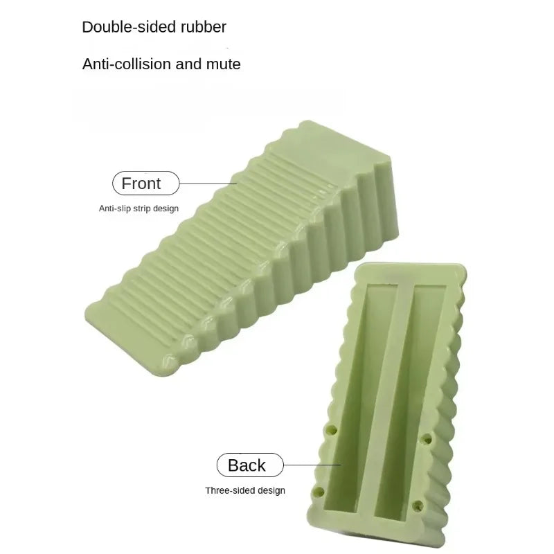 Front Door Stopper: Anti-collision, Movable Rubber Doorstop for Household Use.  Wedge-shaped Hardware for Home Applications