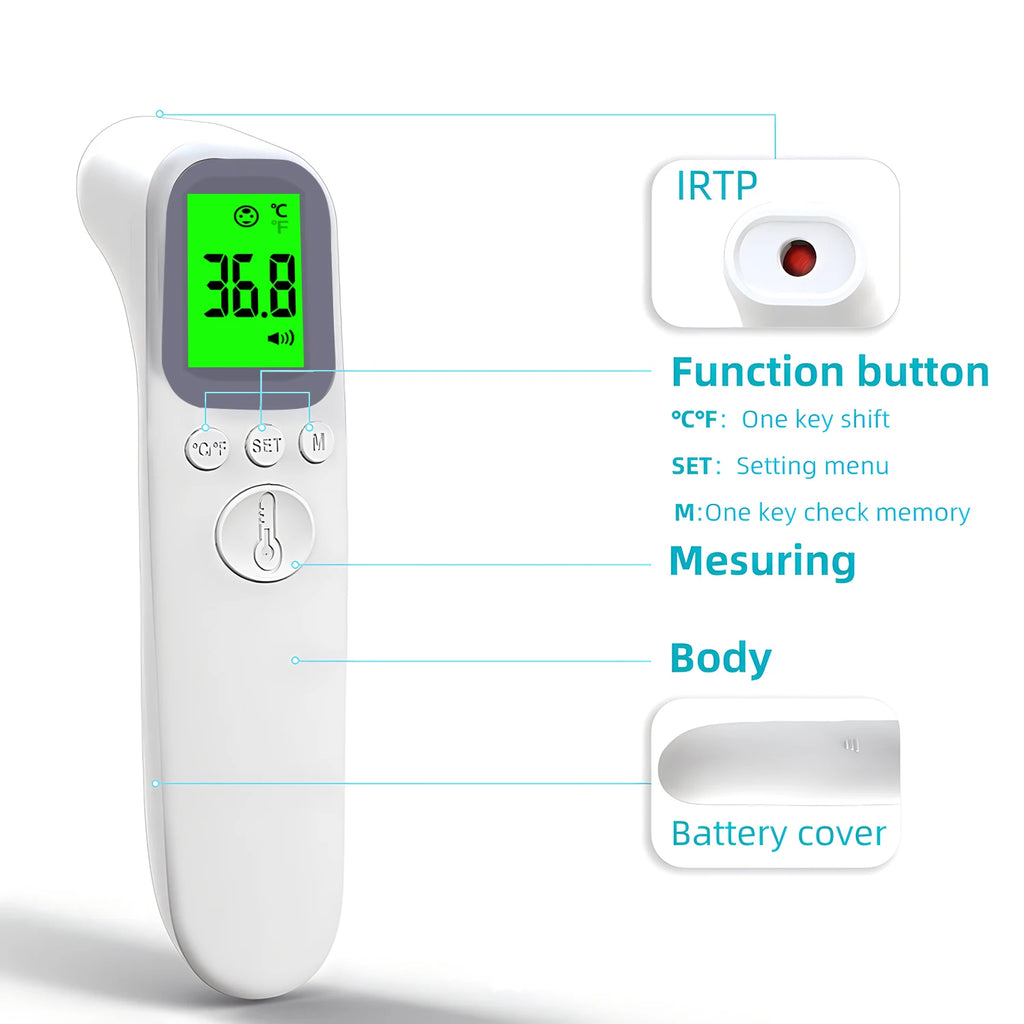 Digital Infrared Fever Thermometer Medical Household Infant Adult Forehead Non-contact Body Temperature Ear Thermometer