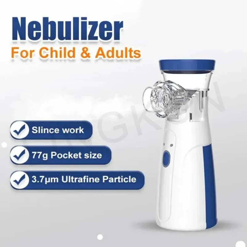 Atomizer Health Care Products Fingertip Pulse Blood Oxygen Portable Nebulizer Mesh Nebulizer Handheld Medical Asthma Inhaler