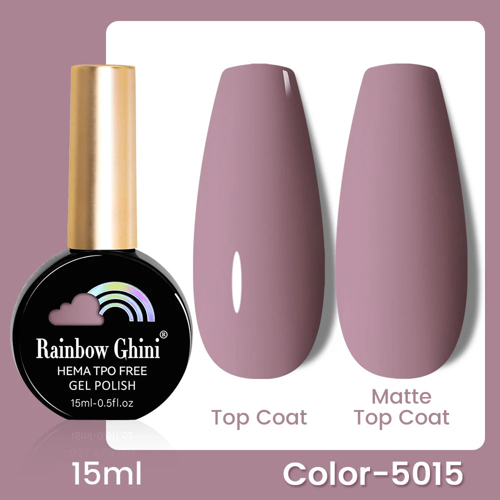 RG 15ML 146Colors HEMA&TPO Free Long Lasting Nail Polish Colorful UV Nail Gel Top Base Coat Supplies For Professional Manicure