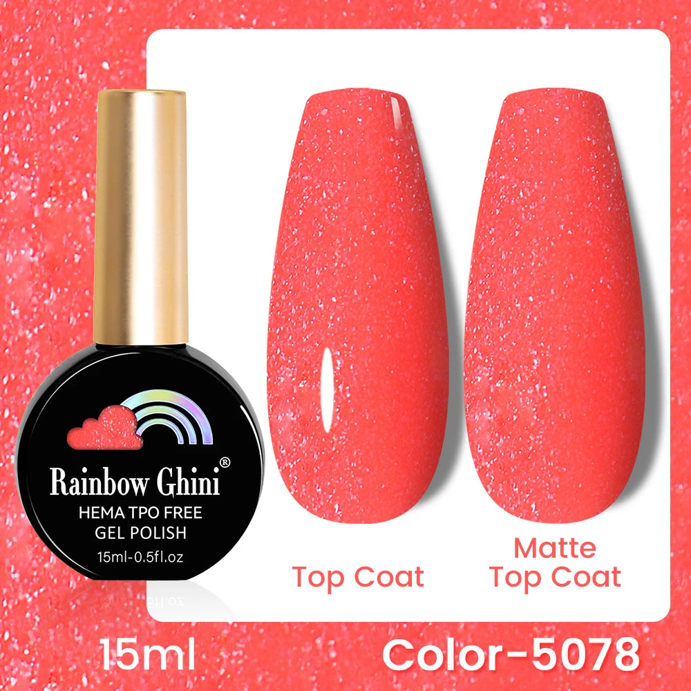 RG 15ML 146Colors HEMA&TPO Free Long Lasting Nail Polish Colorful UV Nail Gel Top Base Coat Supplies For Professional Manicure