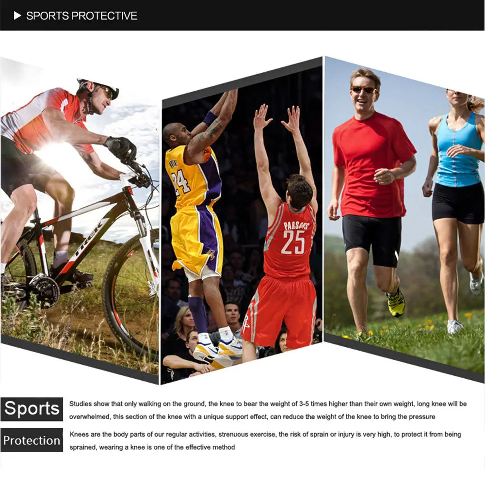 1/2PCS Fitness Running Cycling Knee Support Braces Elastic Nylon Sport Compression Knee Pad Sleeve for Basketball Volleyball
