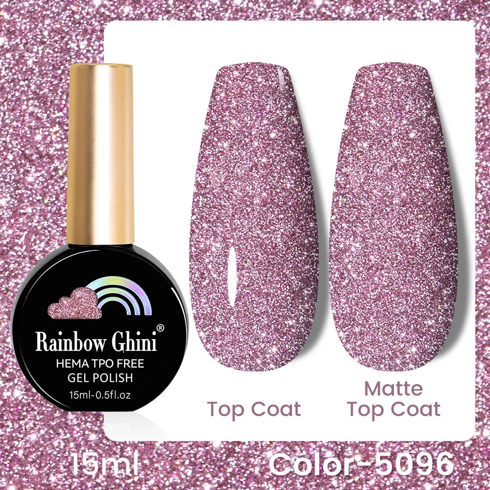 RG 15ML 146Colors HEMA&TPO Free Long Lasting Nail Polish Colorful UV Nail Gel Top Base Coat Supplies For Professional Manicure