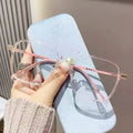 Eyeglasses Large Frame Computer Glasses Sunglasses Transparent Blue Light Glasses For Women Specific Computer Use Digital Device