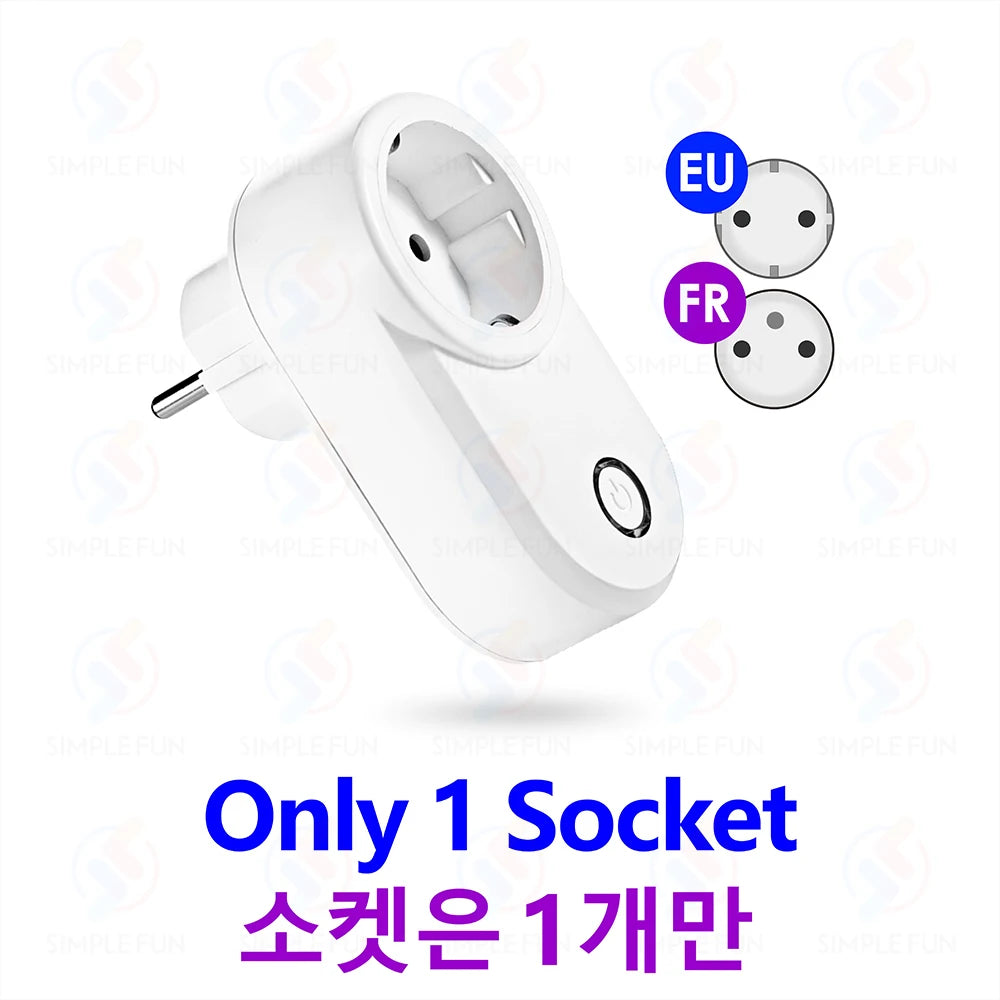 Wireless Remote Control Socket 220V 110V EU FR Smart Plug,50m Control Range,Power Outlet 15A for Home Appliance Light Fan