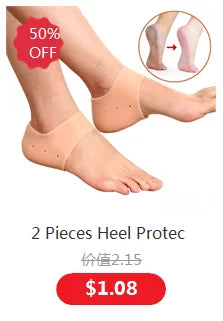 1Pair Heels Forefoot Pads Relieve Pain Orthopedic Insoles Silicone Cushion Sandals Foot Care Products GEL Non-slip Shoes Pad