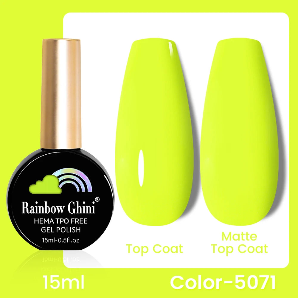 RG 15ML 146Colors HEMA&TPO Free Long Lasting Nail Polish Colorful UV Nail Gel Top Base Coat Supplies For Professional Manicure