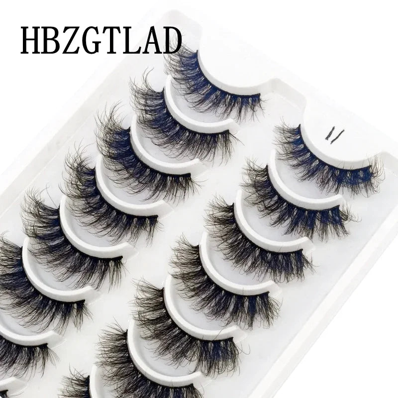 HBZGTLAD Russian Strip Lashes 10 Pairs 3D Mink Lashes Natural Eyelashes Dramatic False Eyelashes Wholesale Eyelash Extension