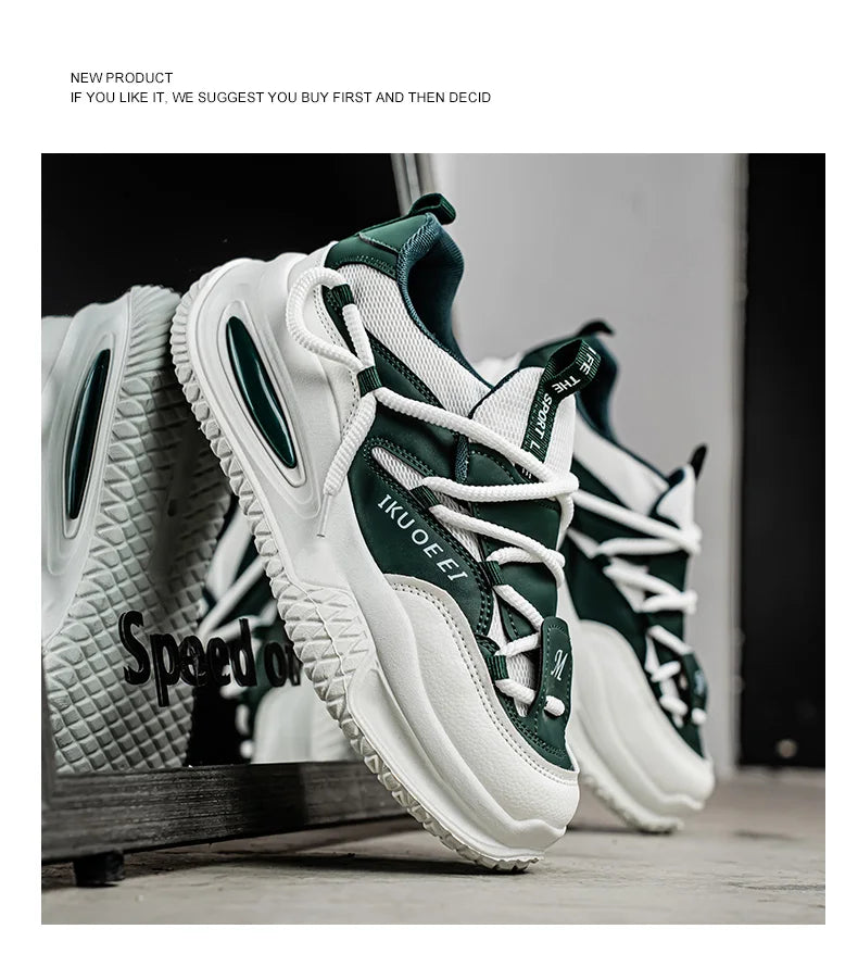 Sneakers For Men British Style Athletic Sneakers Male Sport Walking Sneaker Men Street Style Platform Shoes Male 2024