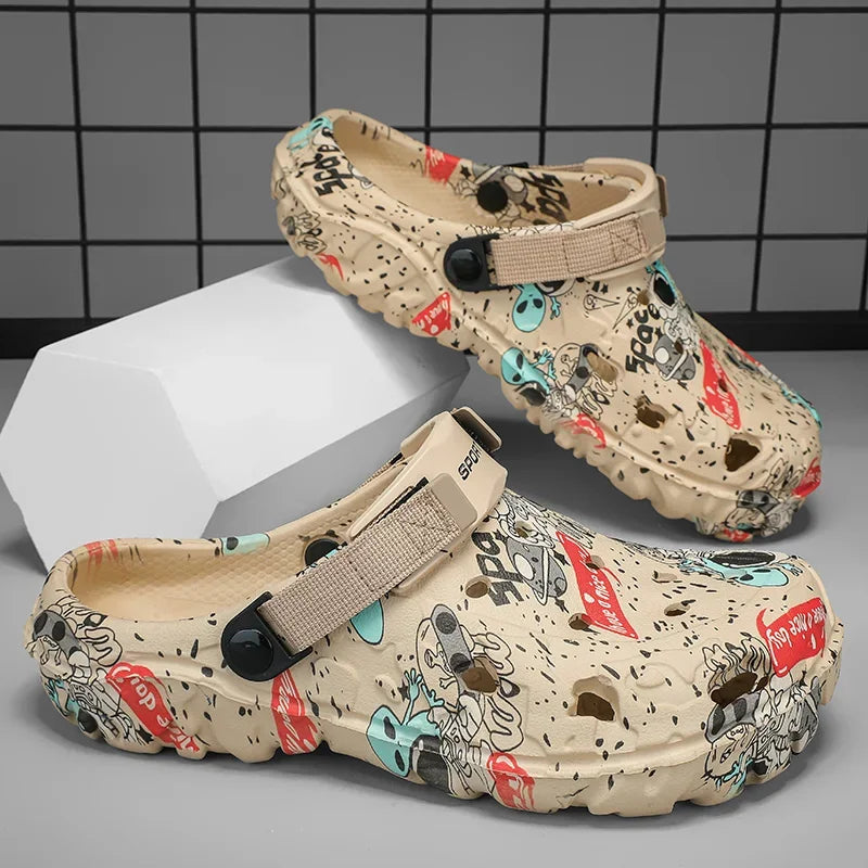 Men Shoes Slippers Men Garden Flat Sandals Platform Sandals Man Summer Sandals 2025 Male Sneakers Outdoor Flip Flops Home Clogs