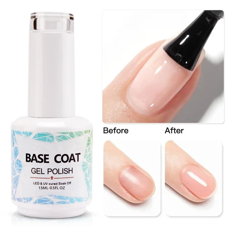 15ML Milky White Jelly Nude Pink Fiber Base Gel For Nails Repair Strengthen Extension Construction Soak Off UV Nail Art Varnish