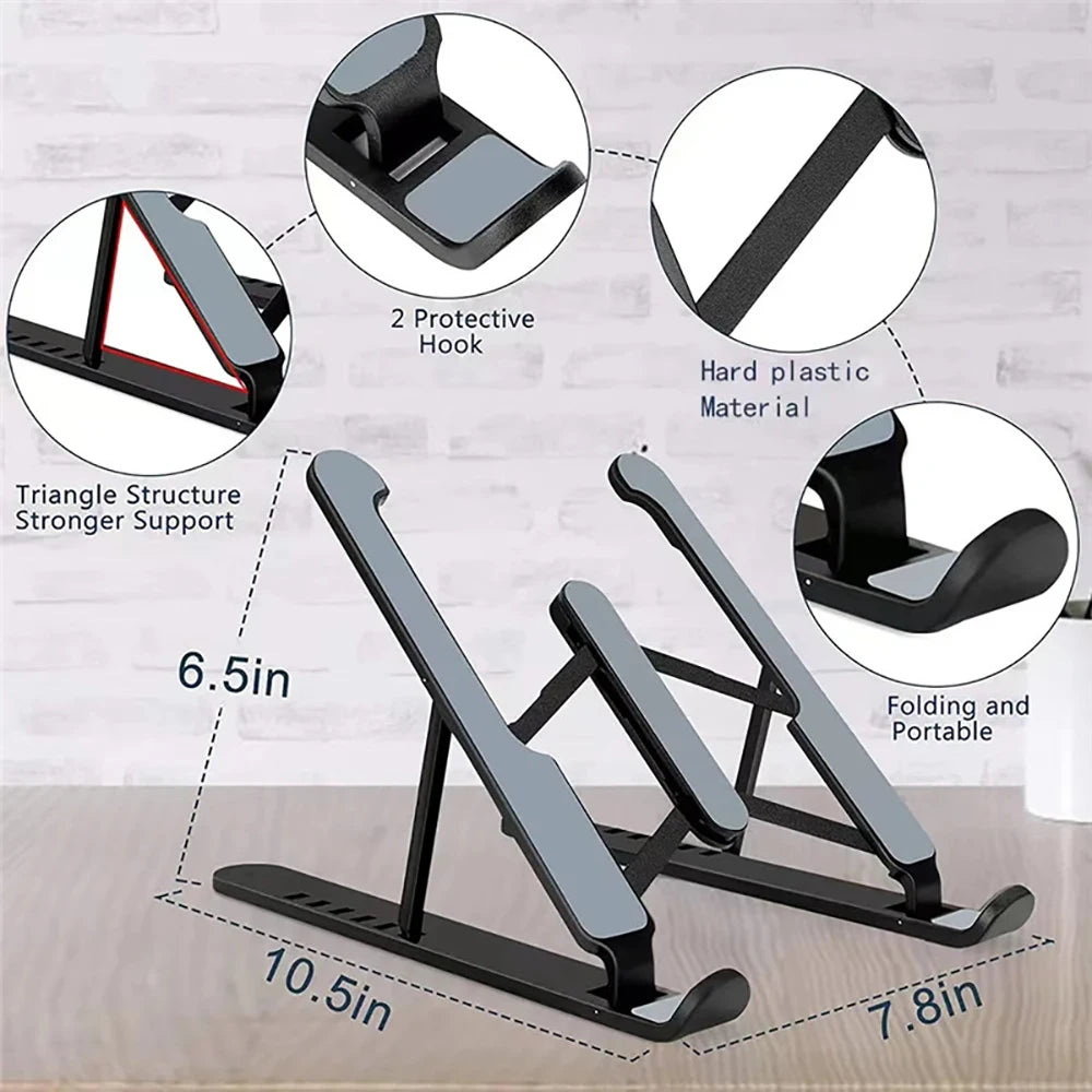 Foldable Laptop Stand Adjustable Portable Notebook Bracket Support Base Aluminum Alloy Holder For Macbook Laptop PC Accessories