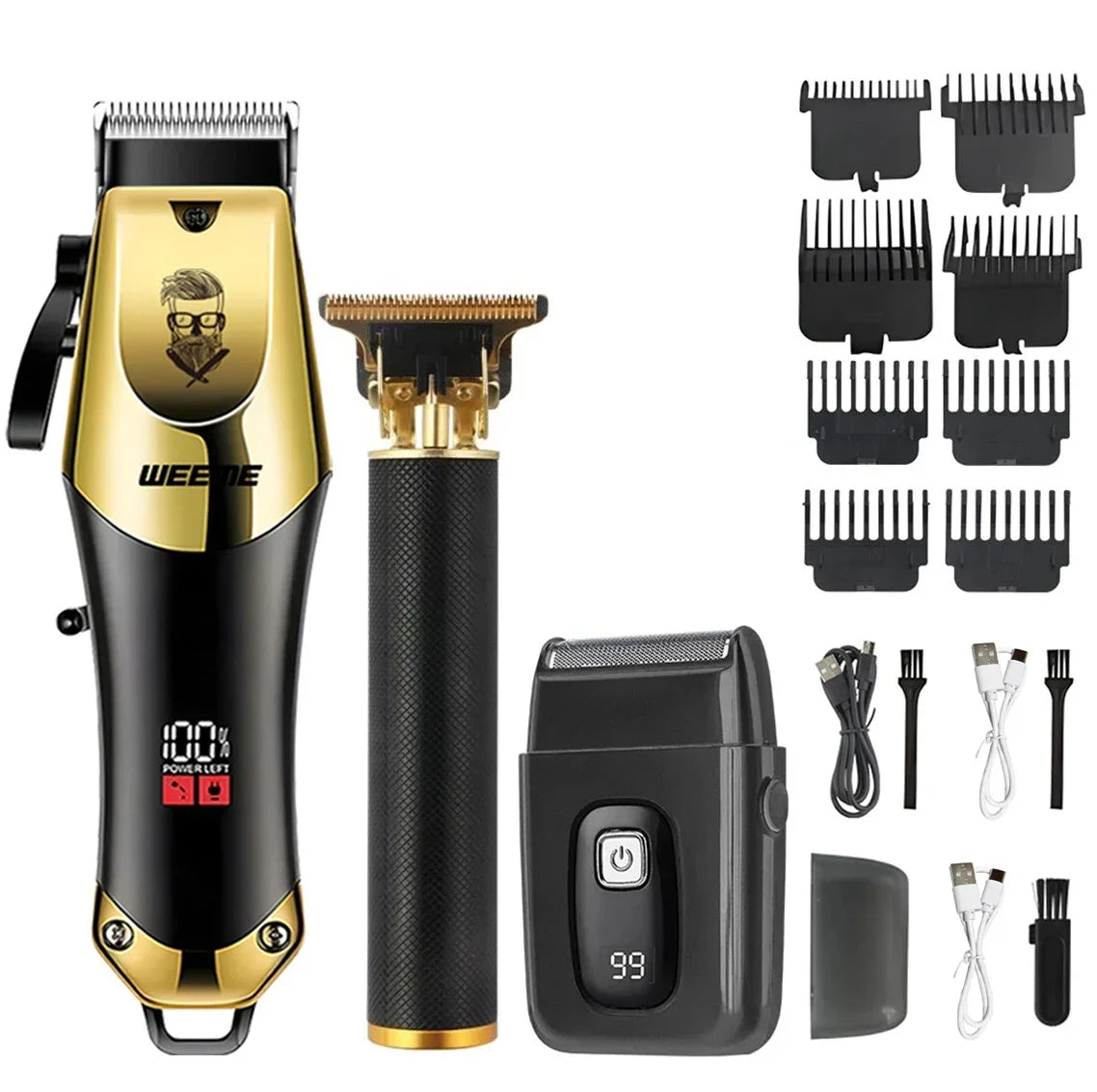 Hair Cutting Machine Electric Vintage Hair Clipper Portable Cordless Shaver Barber USB Fast Charging Hair Trimmer For Hairdresse
