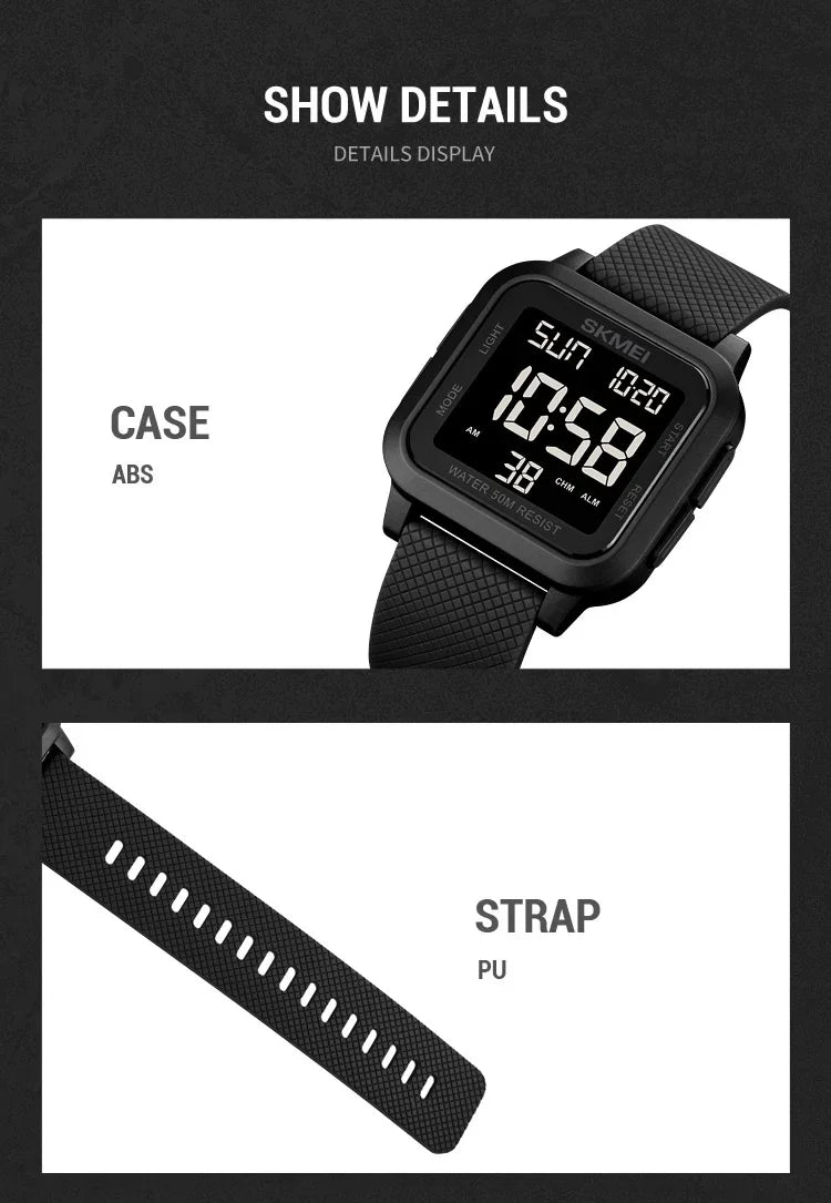 SKMEI 1894 Military Waterproof Mens Watches Electronic Shock Digital Watch For Men Sports Wristwatches 1841 Relogios Masculinos
