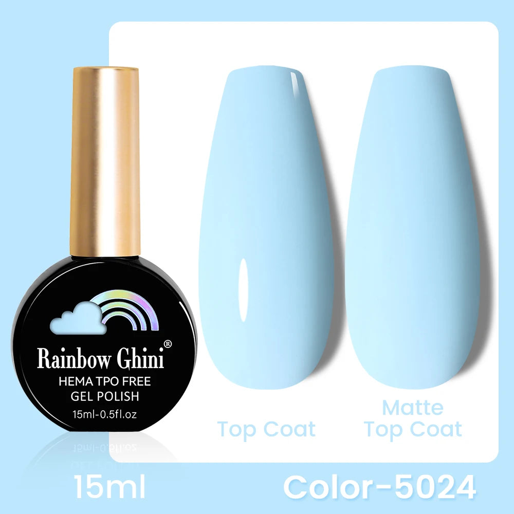 RG 15ML 146Colors HEMA&TPO Free Long Lasting Nail Polish Colorful UV Nail Gel Top Base Coat Supplies For Professional Manicure