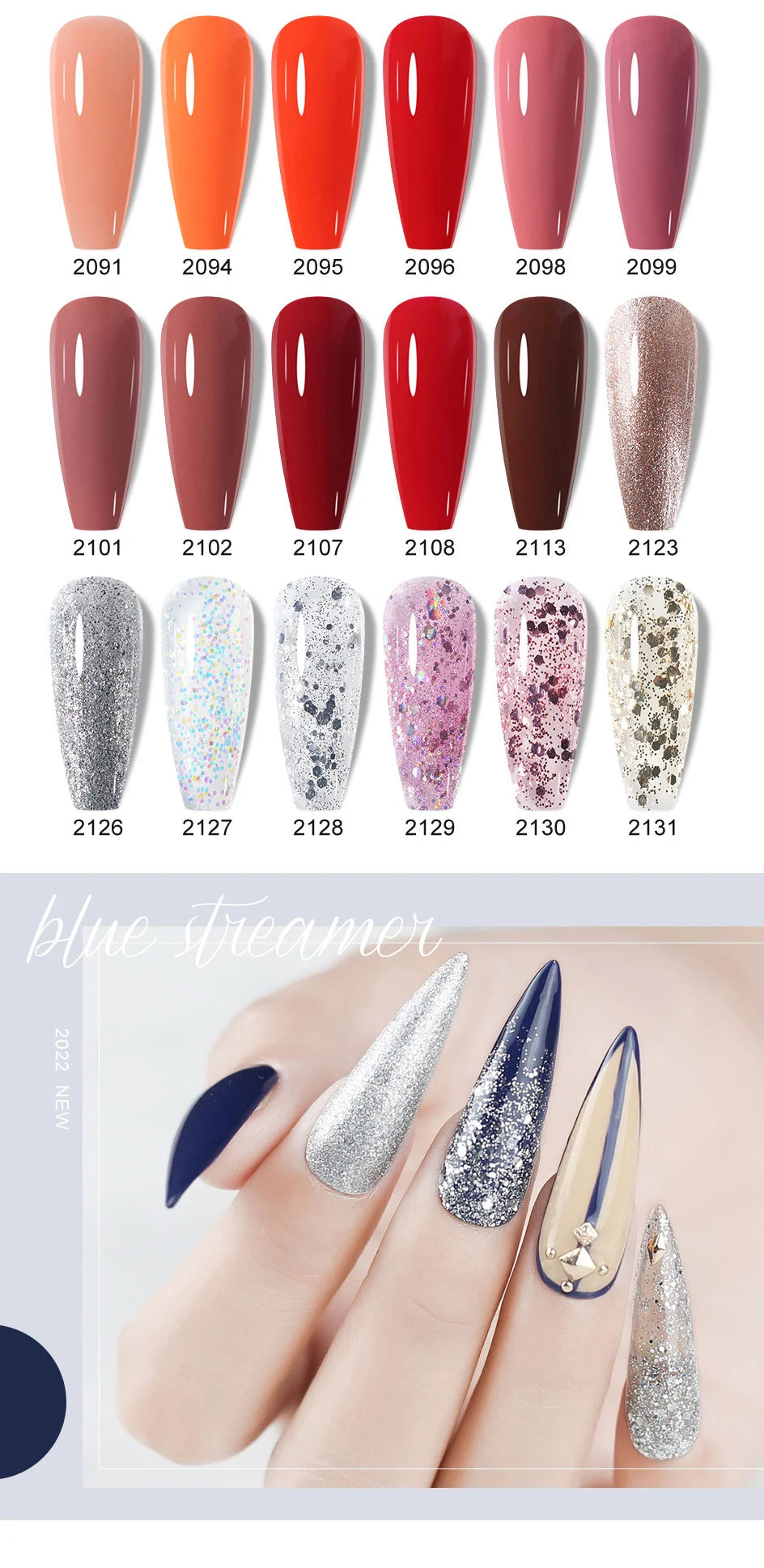 Clou Beaute 15ml HEMA TPO FREE Color Gel Nail Polish Nude Pink Red Green Collection Nail Gel Polish Glitter Soak Off UV LED Gel