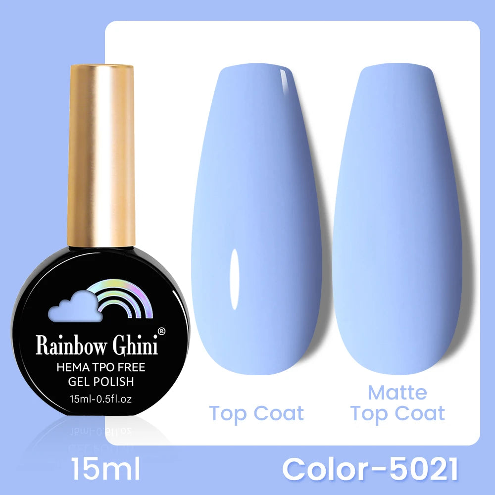 RG 15ML 146Colors HEMA&TPO Free Long Lasting Nail Polish Colorful UV Nail Gel Top Base Coat Supplies For Professional Manicure