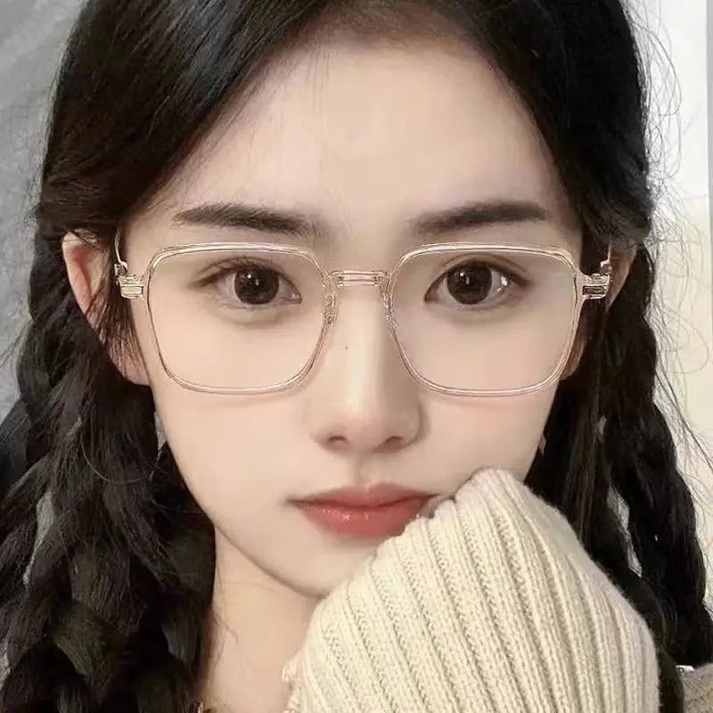 Eyeglasses Large Frame Computer Glasses Sunglasses Transparent Blue Light Glasses For Women Specific Computer Use Digital Device