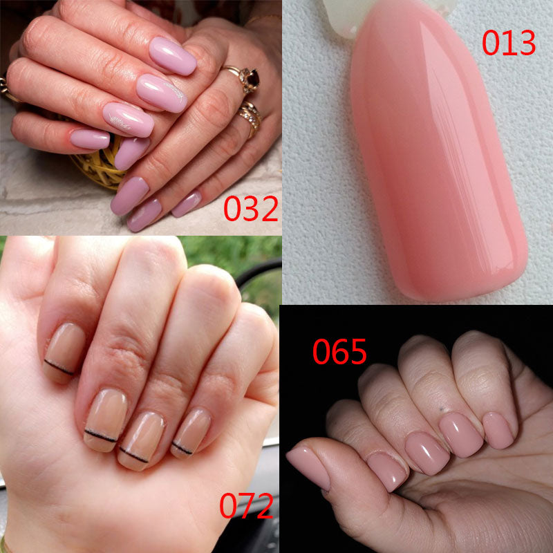 MSHARE Milk Milky White Base Gel Polish Camouflage Color Rubber Base Nail base coat 10ml