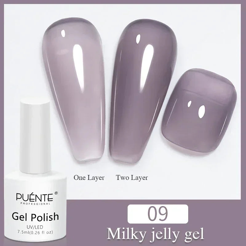 15ML Milky White Jelly Nude Pink Fiber Base Gel For Nails Repair Strengthen Extension Construction Soak Off UV Nail Art Varnish