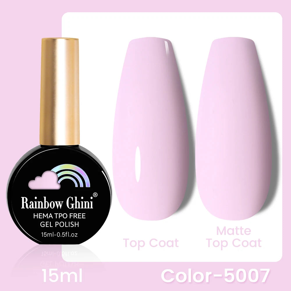 RG 15ML 146Colors HEMA&TPO Free Long Lasting Nail Polish Colorful UV Nail Gel Top Base Coat Supplies For Professional Manicure