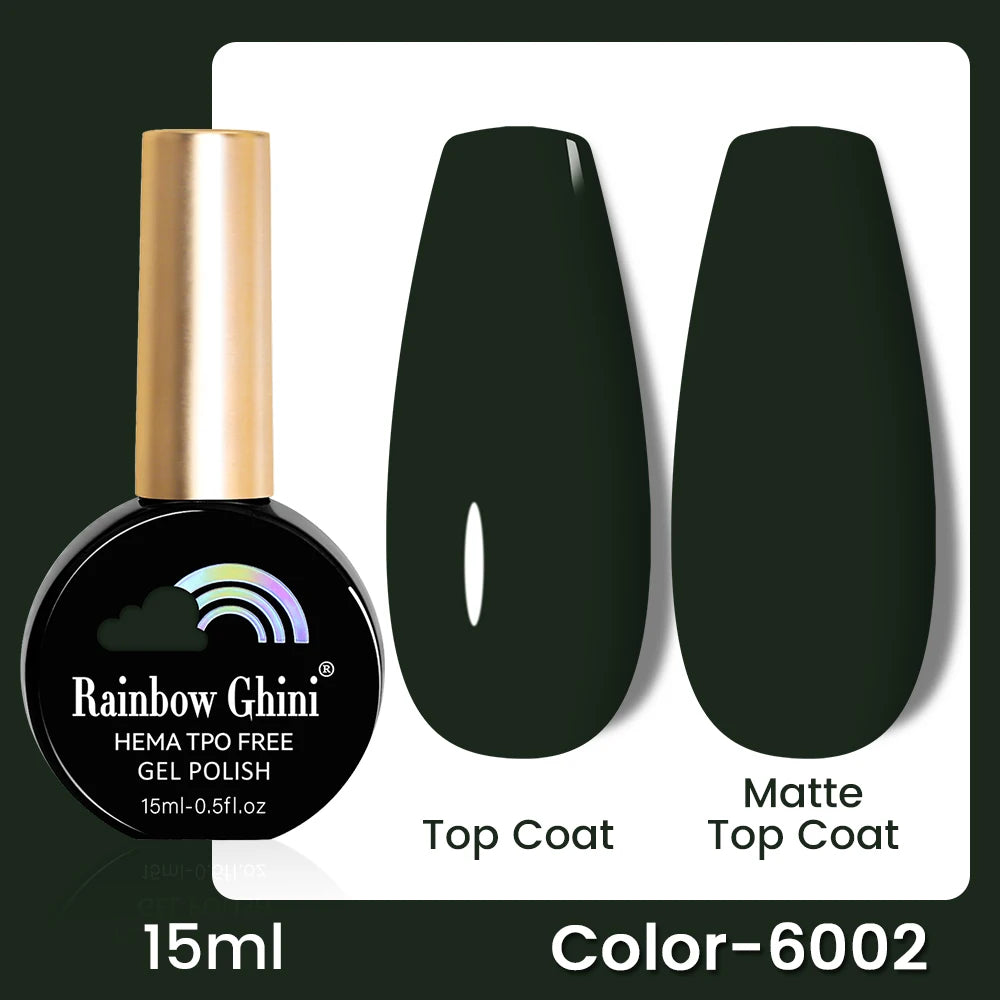 RG 15ML 146Colors HEMA&TPO Free Long Lasting Nail Polish Colorful UV Nail Gel Top Base Coat Supplies For Professional Manicure